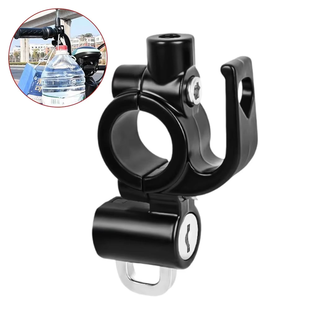 Anti-Theft Lock Electric Bottle Car Safety Helmet Motorcycle Cap Fixed Hook Lock Adjustable Aluminum Alloy Headgear