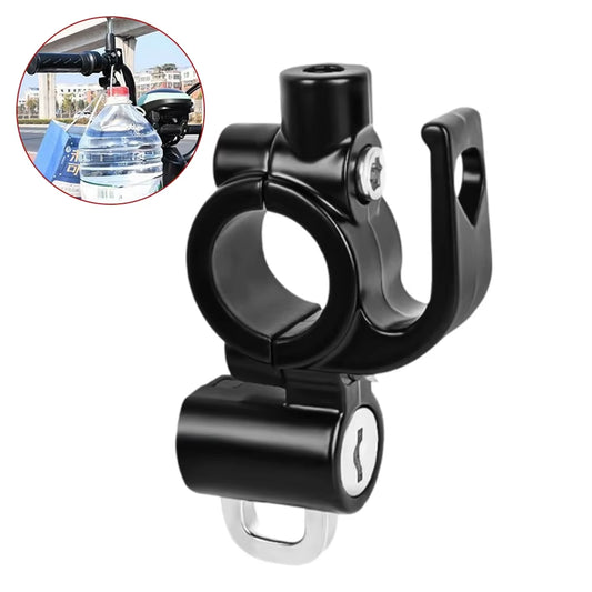 Anti-Theft Lock Electric Bottle Car Safety Helmet Motorcycle Cap Fixed Hook Lock Adjustable Aluminum Alloy Headgear