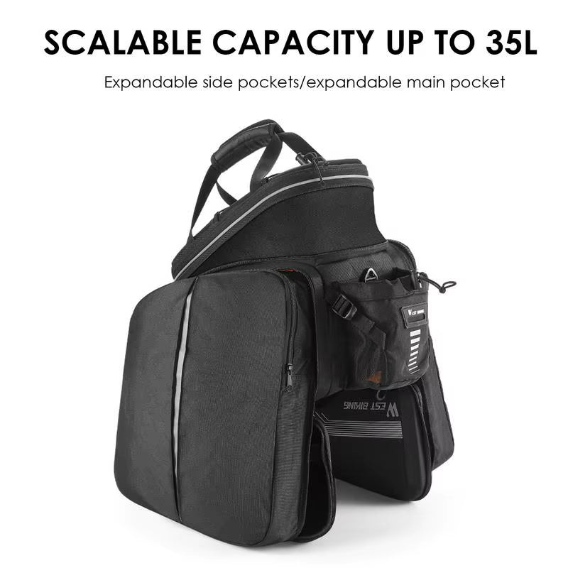 Bicycle Panniers Bikes Bags for Adult Bicycle Hard Shell Bicycle Saddle Bag Ebike Accessories Luggage Trunk Panniers Reflective