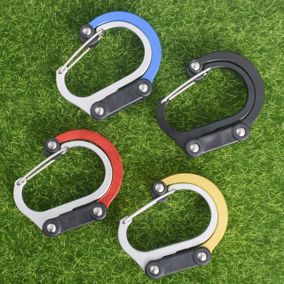 Hybrid Gear Clip - Carabiner Rotating Hook Clip Non-Locking Strong Clips for Camping Fishing Hiking Travel Backpack Out