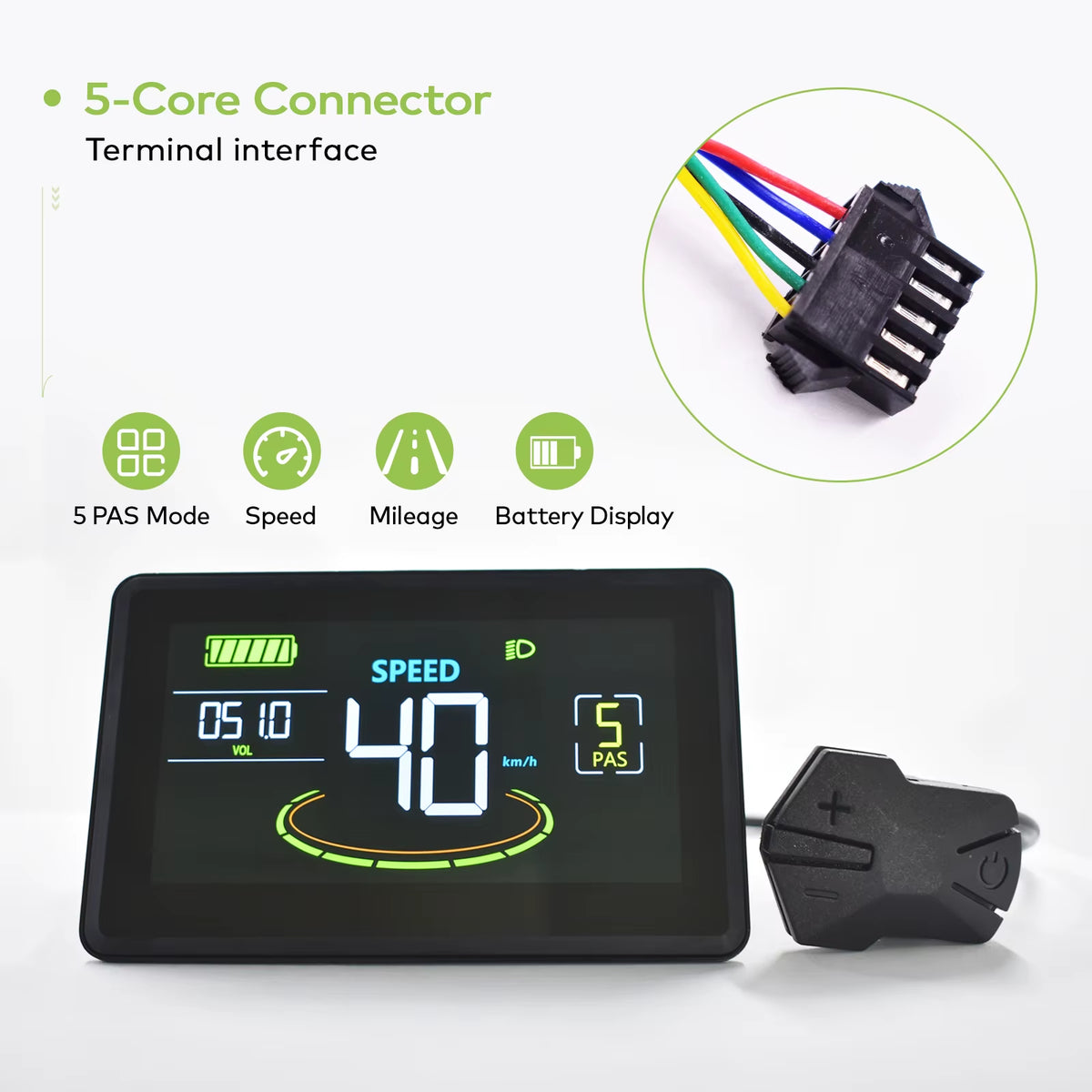 H6C Bicycle Computer Large Screen Led Cycling Computer Odometer Accurate Waterproof Bicycle Speedometer E Bike Accessories