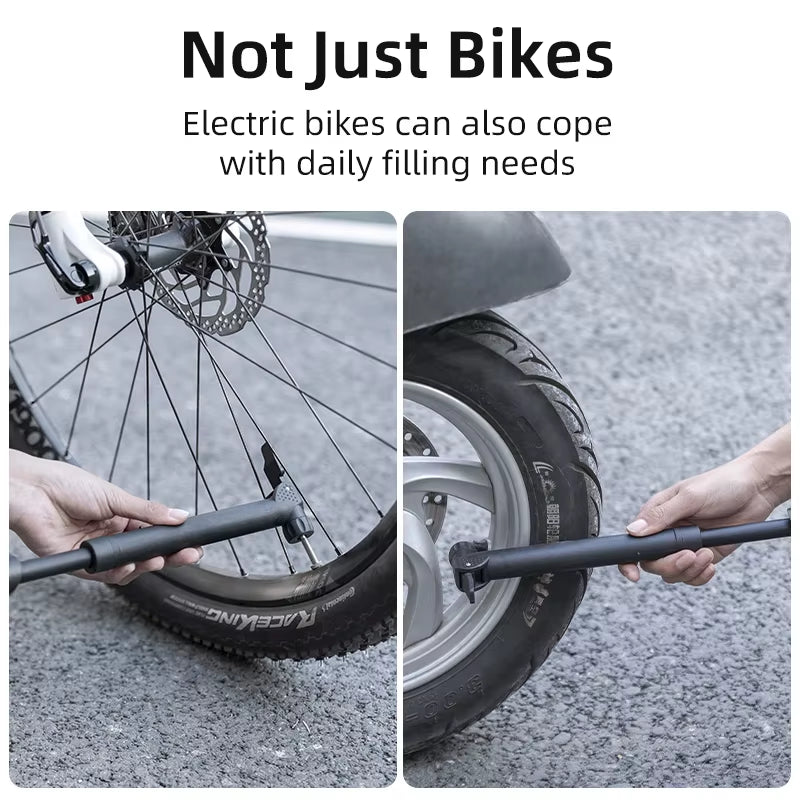 Bike Pump 80PSI Schrader Presta Valve Bicyle Pump MTB Road Mini Portable Air Inflator Nylon Cycling Pump Accessories