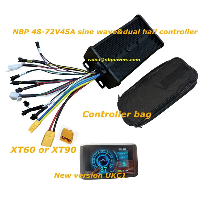 48/52/60/72V2000W 45A Sine Wave Controller UKC1/SW900 Ebike Bike Bicycle Hub Motor 135Mm Part Conversion Kit 26"27.5"29" MTX39