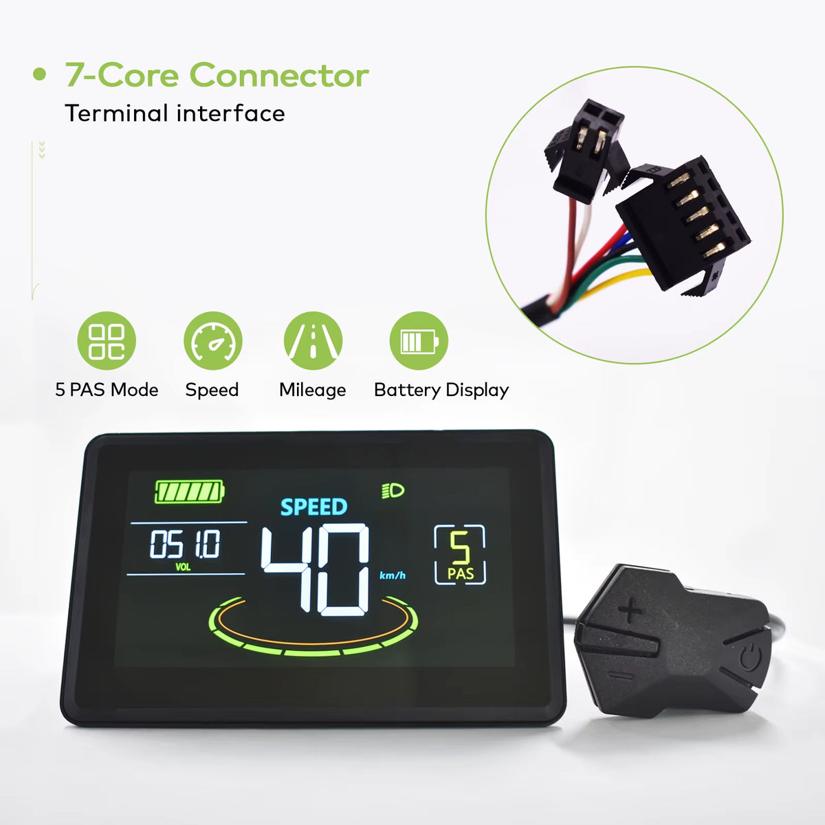 H6C Bicycle Computer Large Screen Led Cycling Computer Odometer Accurate Waterproof Bicycle Speedometer E Bike Accessories