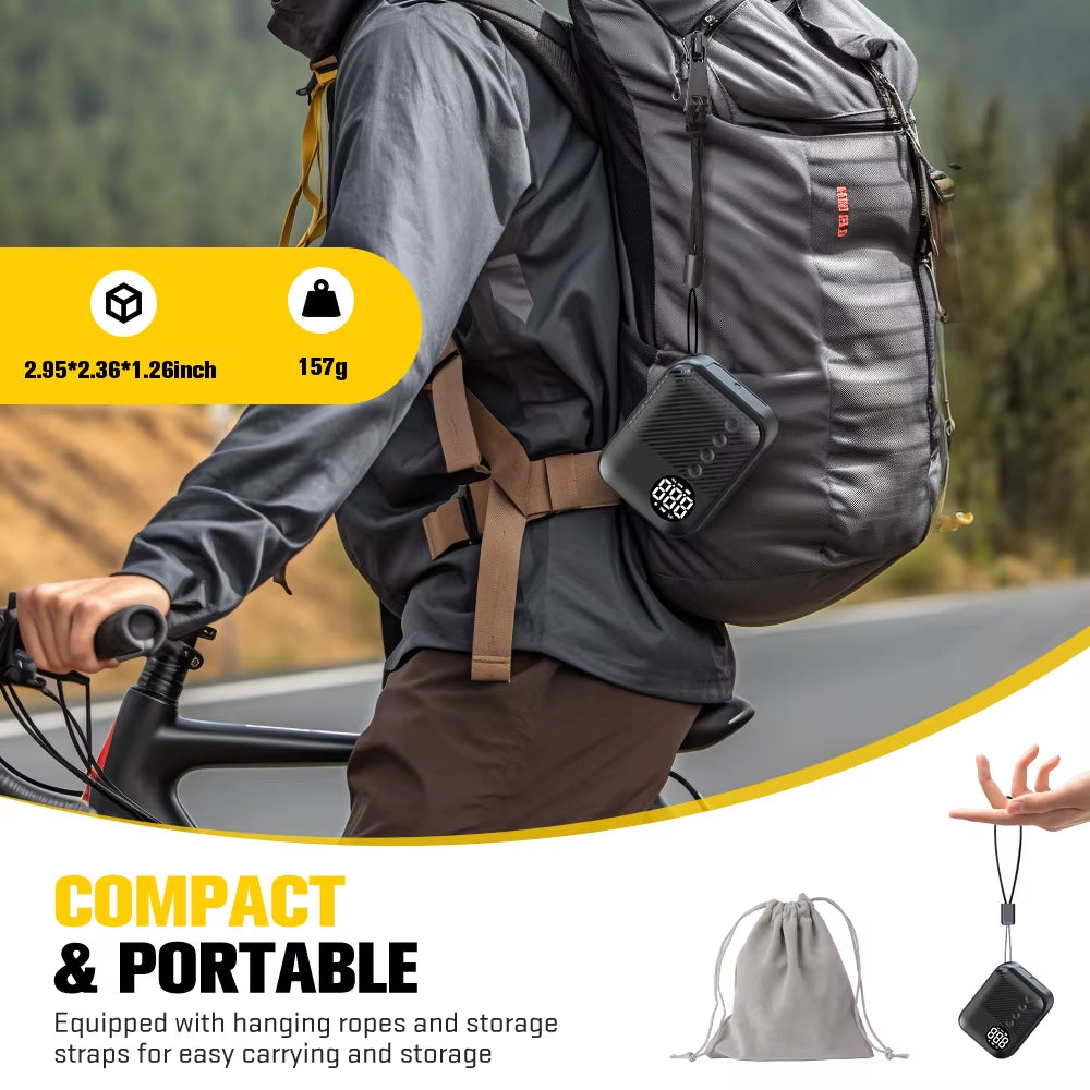 Car Exquisite Portable Mini Inflatable Treasure Suitable for Mountain Road Bicycle Motorcycle Car Inflator