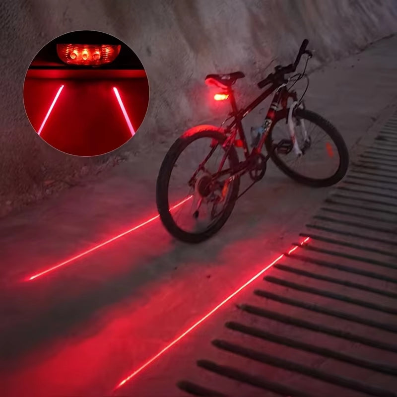 Fietsachterlicht met 5 LED's en 2 lasers – foto 2