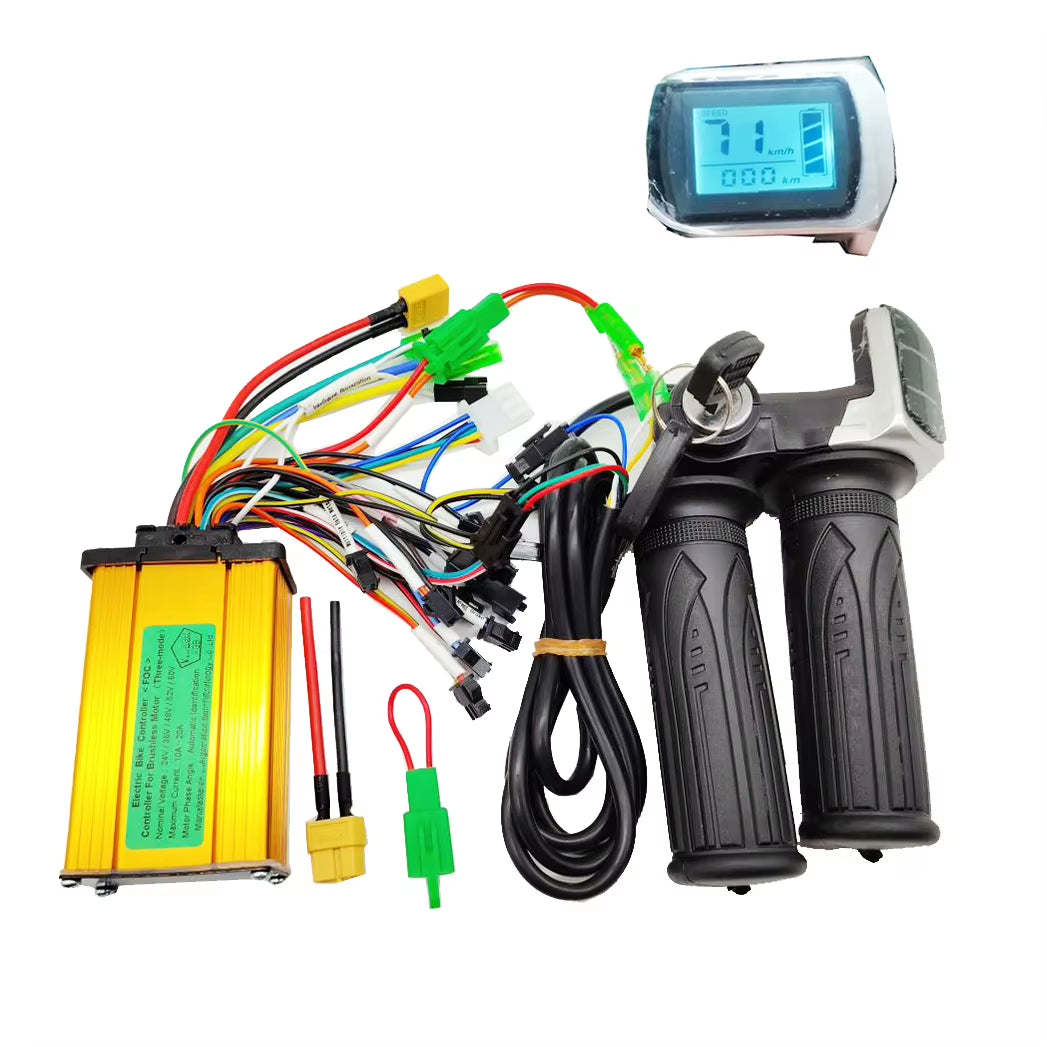 Electric Bike Twist Throttle 36V 48V Grip Speed Display for All Electric Bike/Scooter Brushless Controller